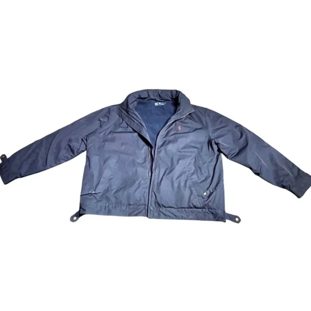 VTG Polo Ralph Lauren Jacket Mens XXL Red‎ Pony Logo Full Zip Fleece Lined
